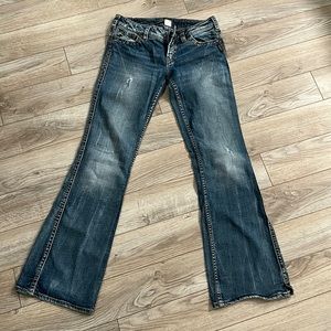 Silver Jeans Women's Flared Blue Jeans
